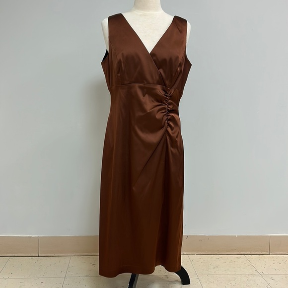 Donna Ricco New York Sleeveless Brown Dress, Size 12 - Picture 2 of 7